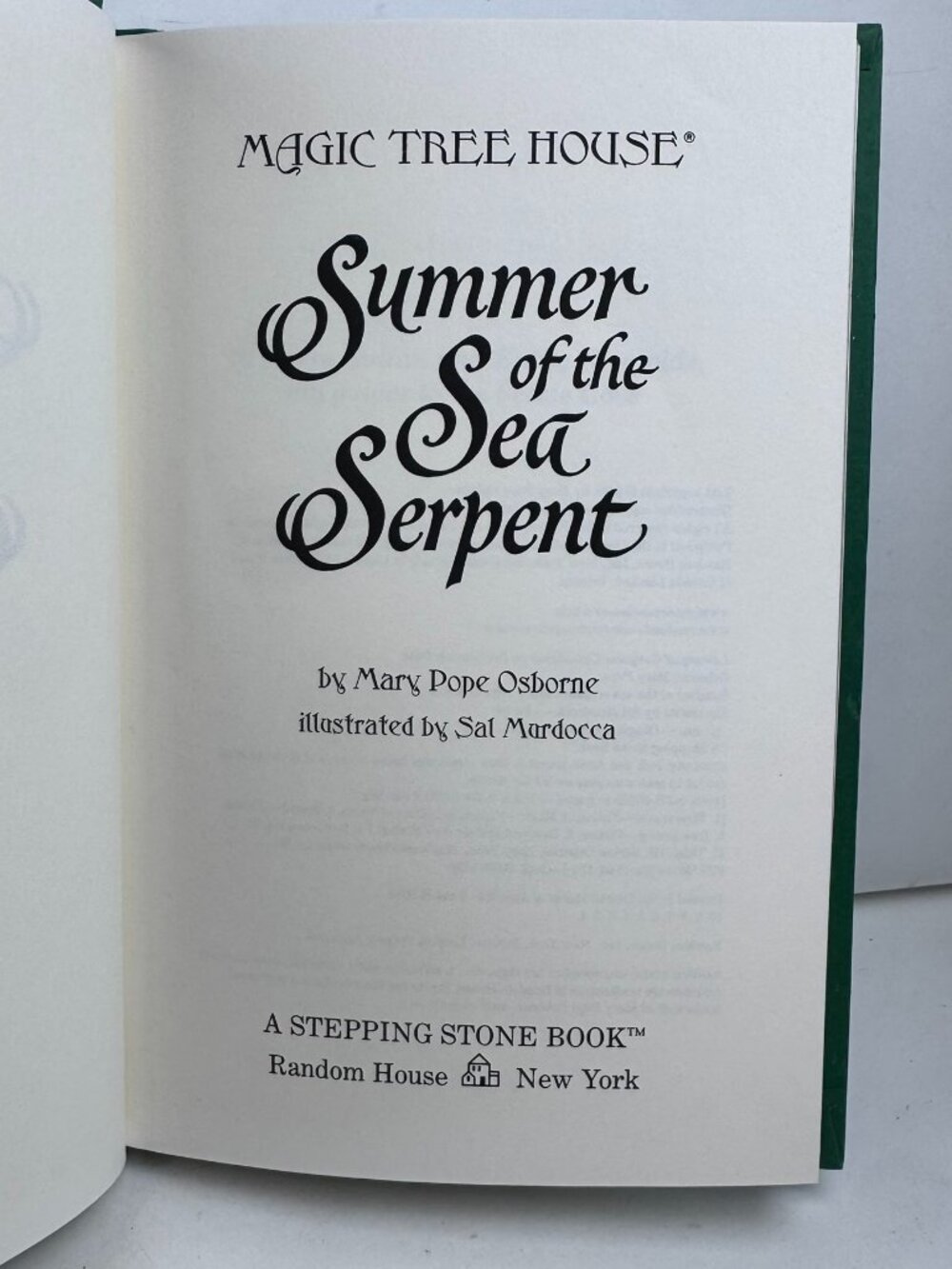 Magic Tree House Summer of the Sea Serpent Mary Pope Osborne Hardcover Book
